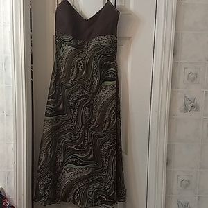 Brown dress with animal print